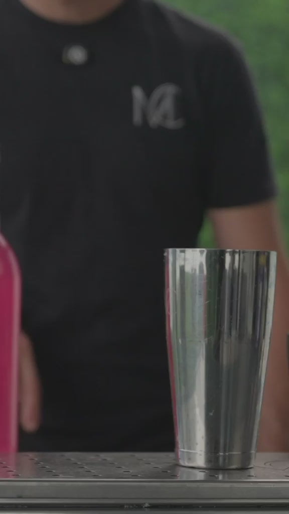 The Magic Shaker 2.0 performing — a bartender pours a cocktail and the effect happens in the hands, on a real bar